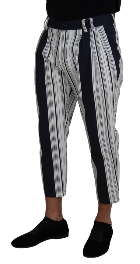 Dolce & Gabbana Elegant Striped Cotton Pants for Men - Hilstor