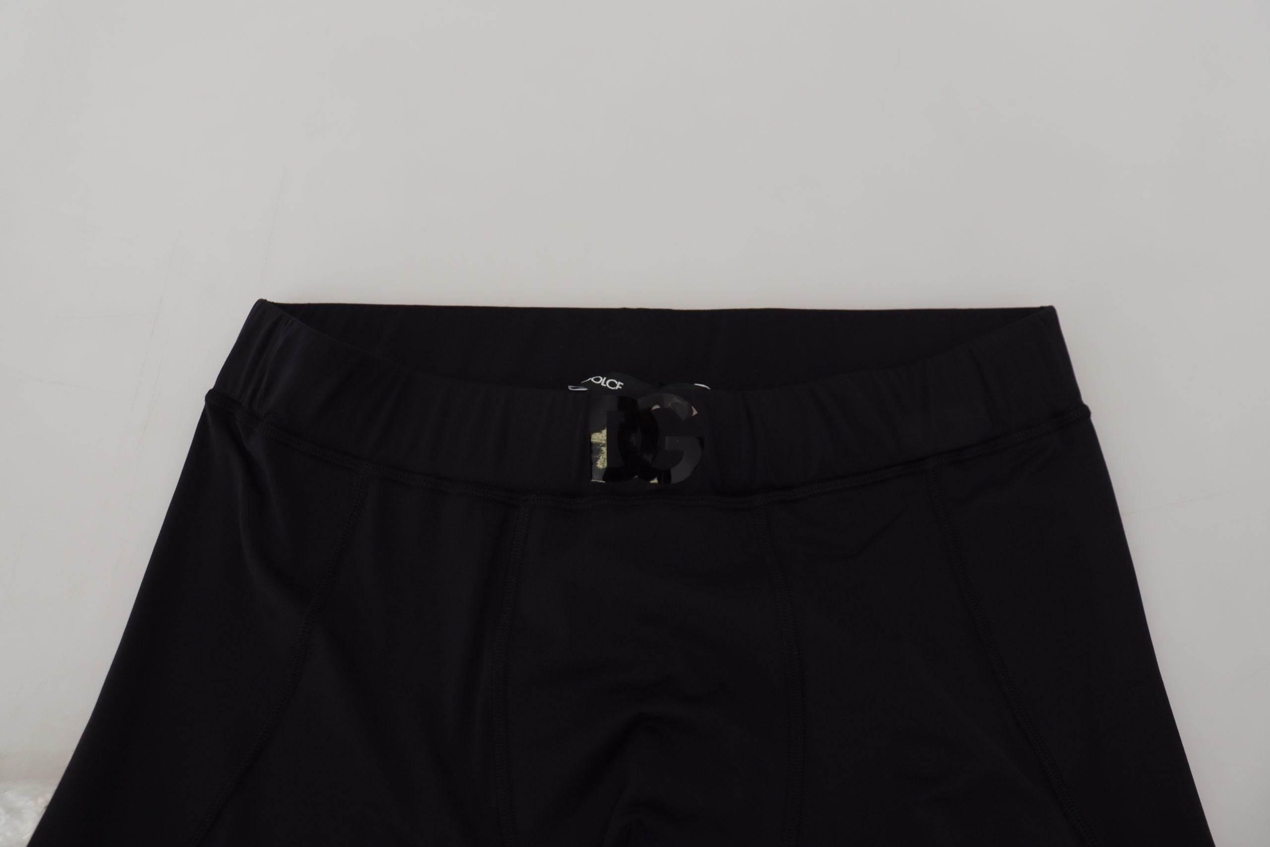 Dolce & Gabbana Black Nylon Slim Fit Stretch Pants - Hilstor
