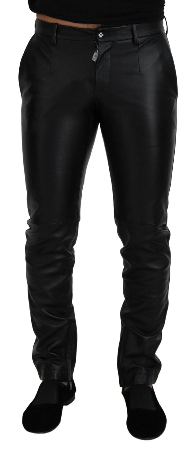 Dolce & Gabbana Black Shiny Stretch Skinny Pants - Hilstor
