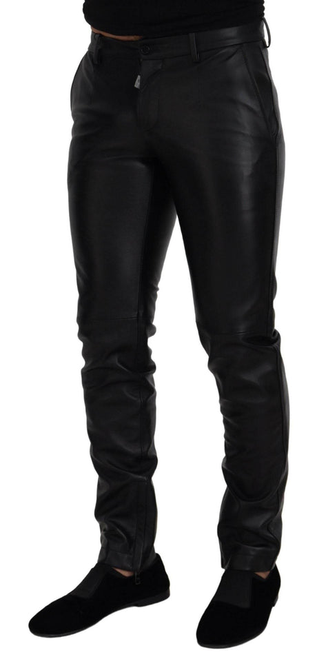 Dolce & Gabbana Black Shiny Stretch Skinny Pants - Hilstor