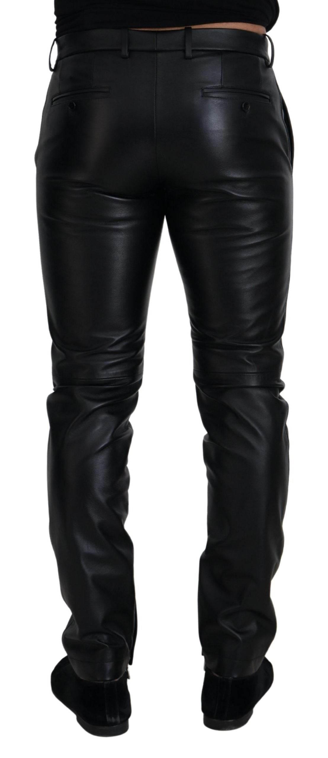 Dolce & Gabbana Black Shiny Stretch Skinny Pants - Hilstor