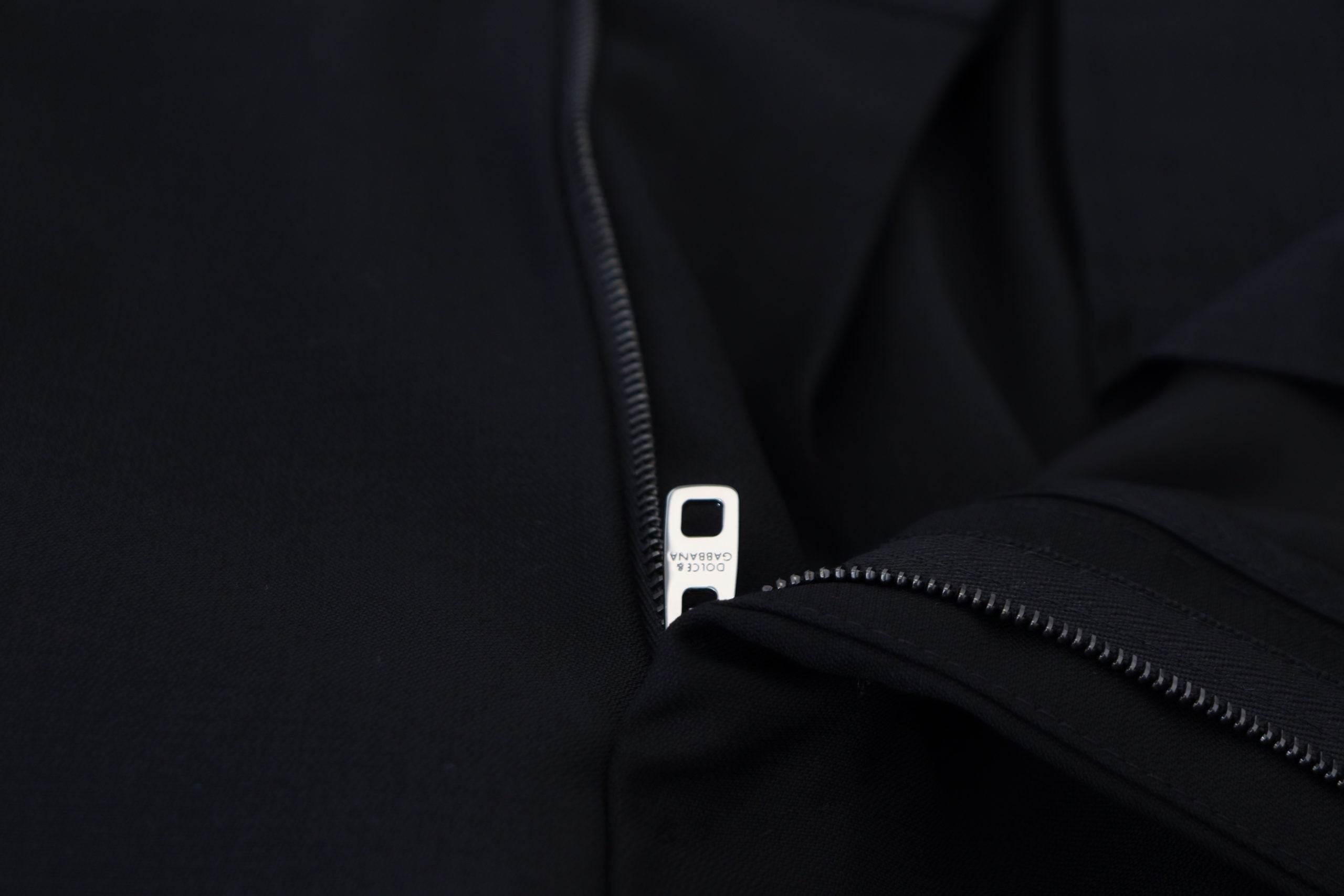 Dolce & Gabbana Black Wool Chino Formal Pants - Hilstor