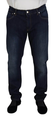 Dolce & Gabbana Blue Cotton Straight Fit Casual Denim Jeans - Hilstor