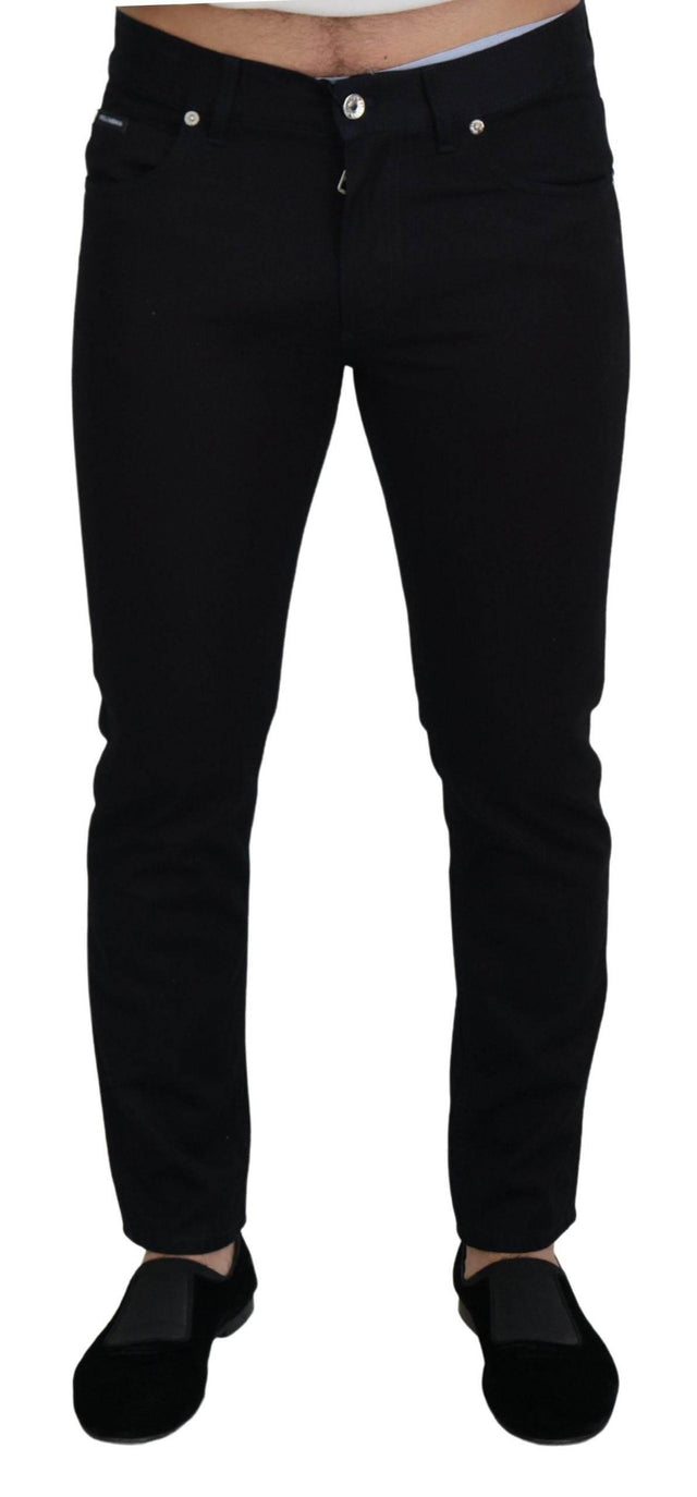 Dolce & Gabbana Black Cotton Skinny Casual Denim Jeans - Hilstor