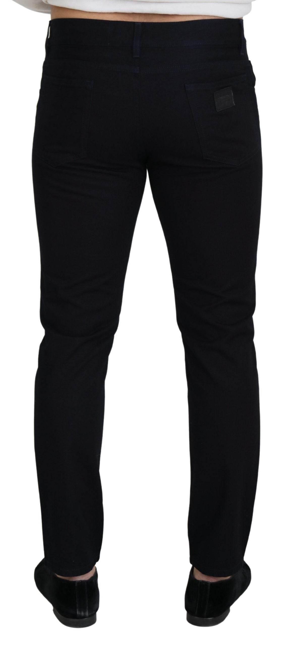 Dolce & Gabbana Black Cotton Skinny Casual Denim Jeans - Hilstor