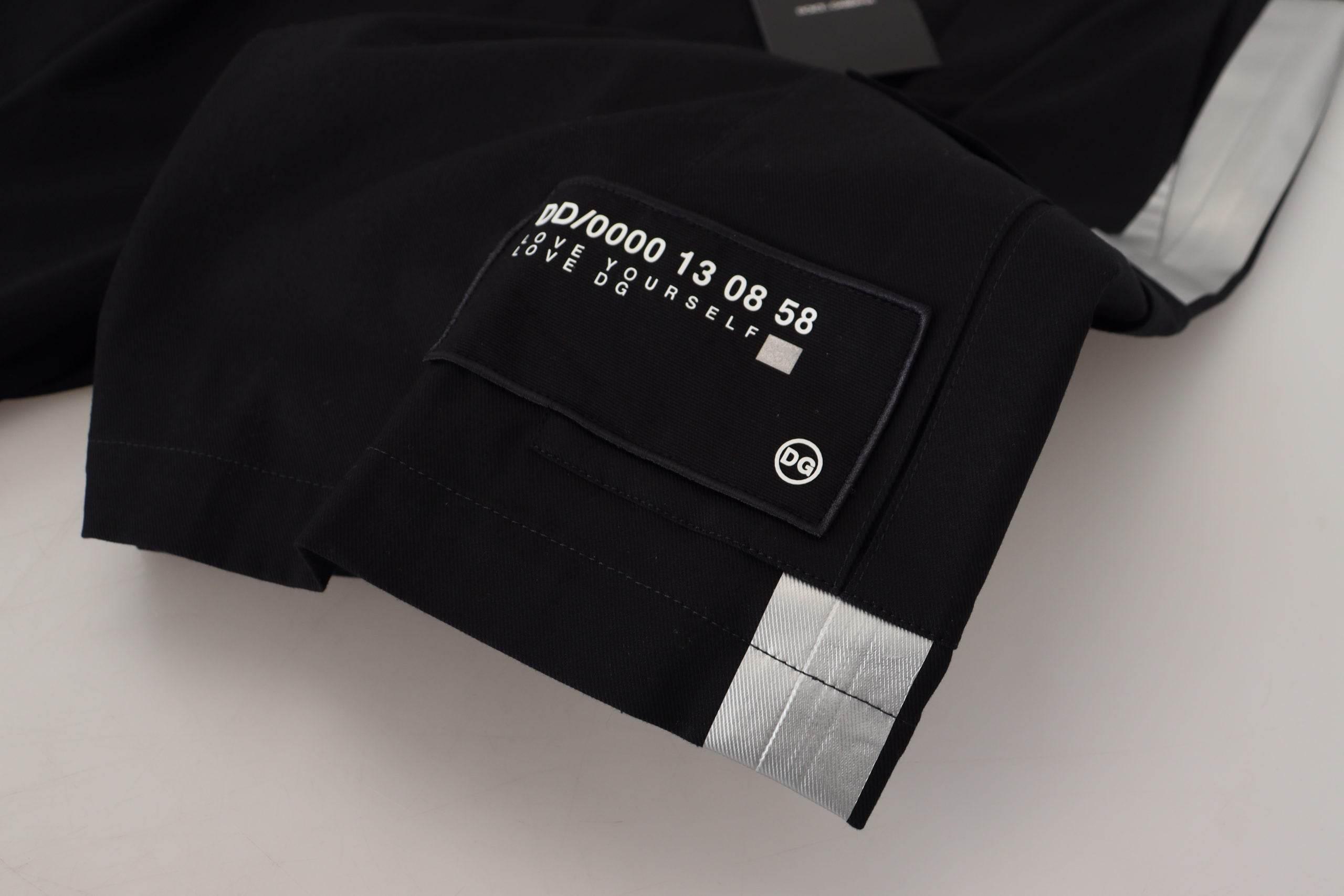 Dolce & Gabbana Black Bermuda Cargo Casual Shorts - Hilstor