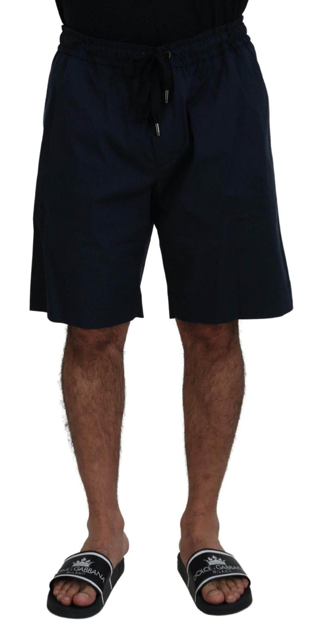 Dolce & Gabbana Blue Bermuda Mid Waist Casual Shorts - Hilstor