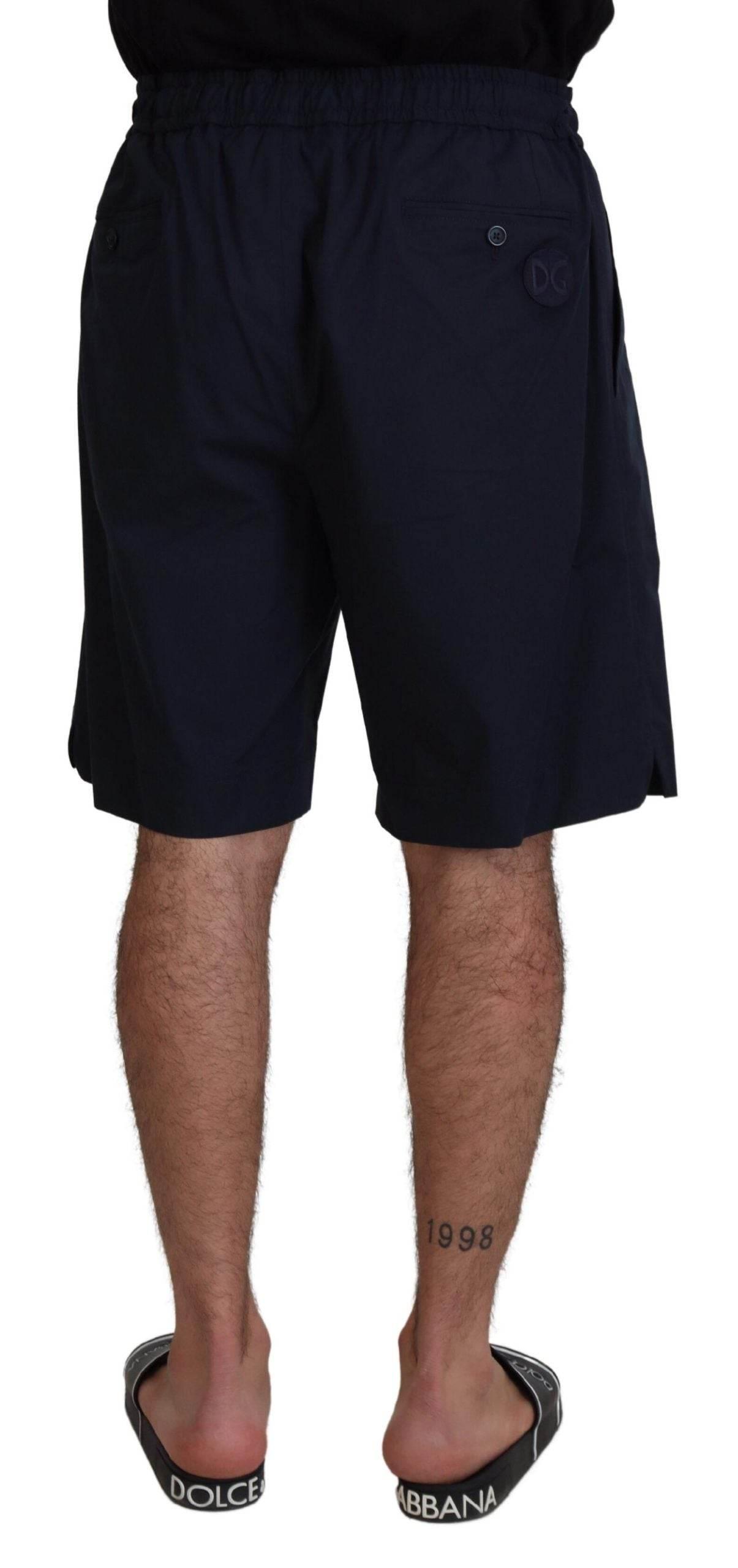 Dolce & Gabbana Blue Bermuda Mid Waist Casual Shorts - Hilstor