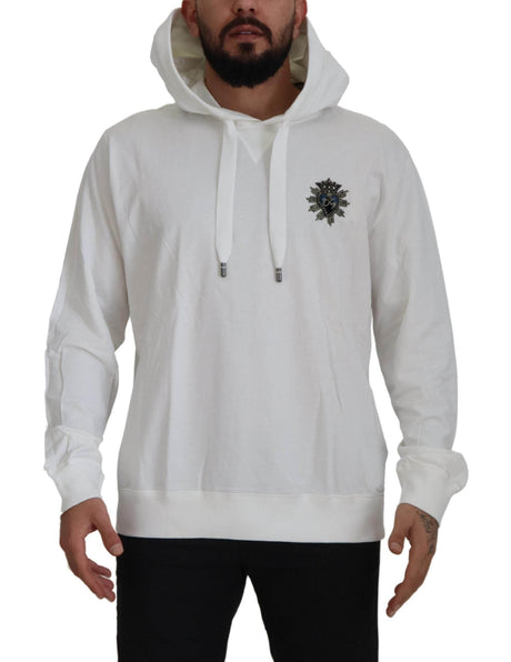 Dolce & Gabbana Stunning White Hooded Sweater - Hilstor