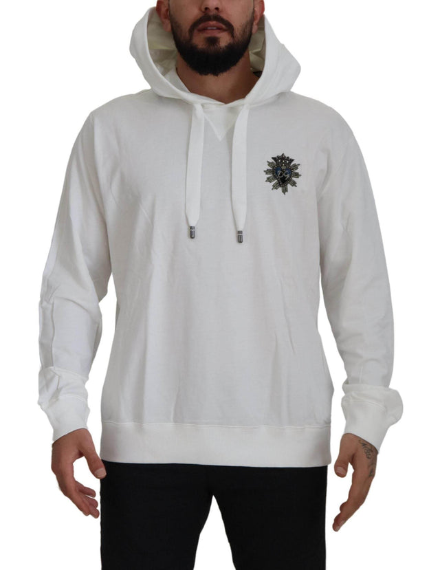 Dolce & Gabbana Stunning White Hooded Sweater - Hilstor