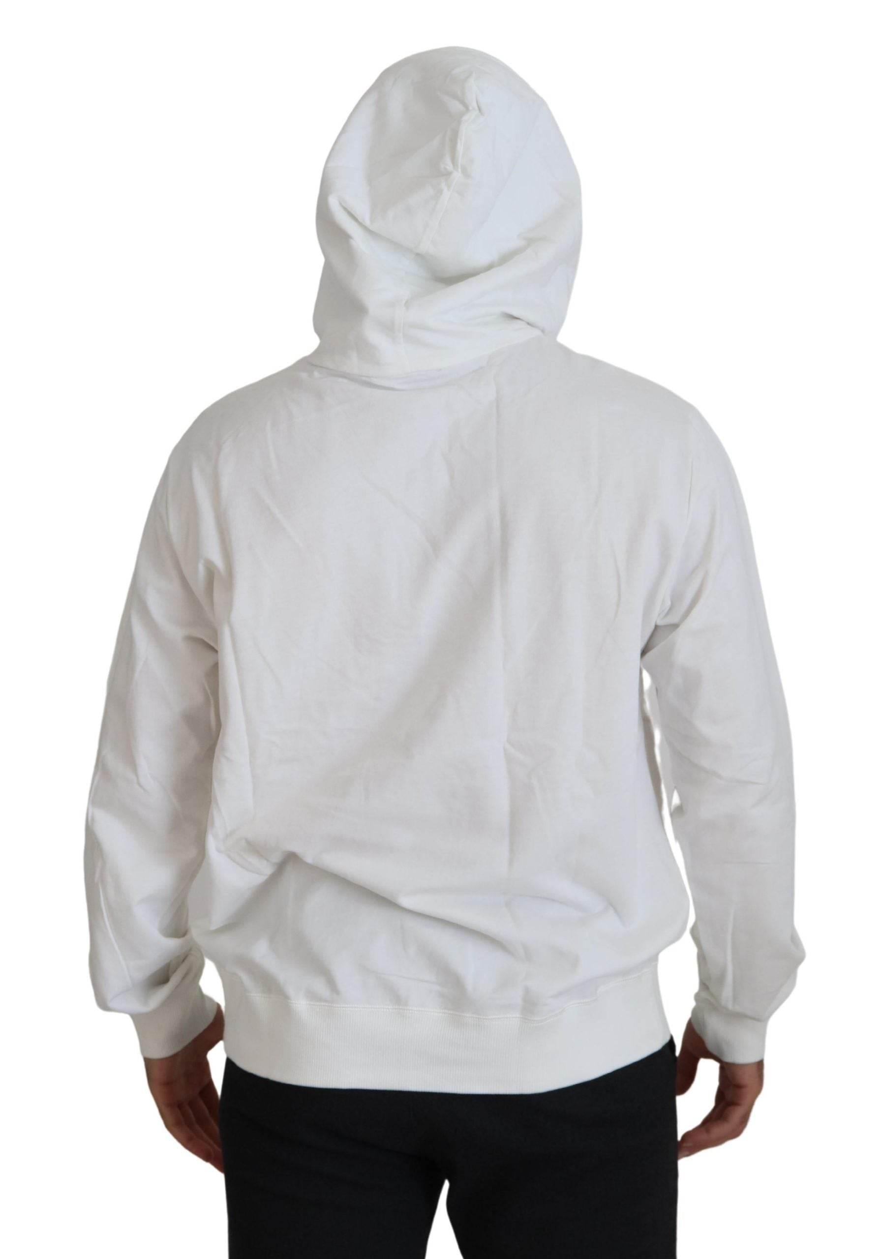 Dolce & Gabbana Stunning White Hooded Sweater - Hilstor
