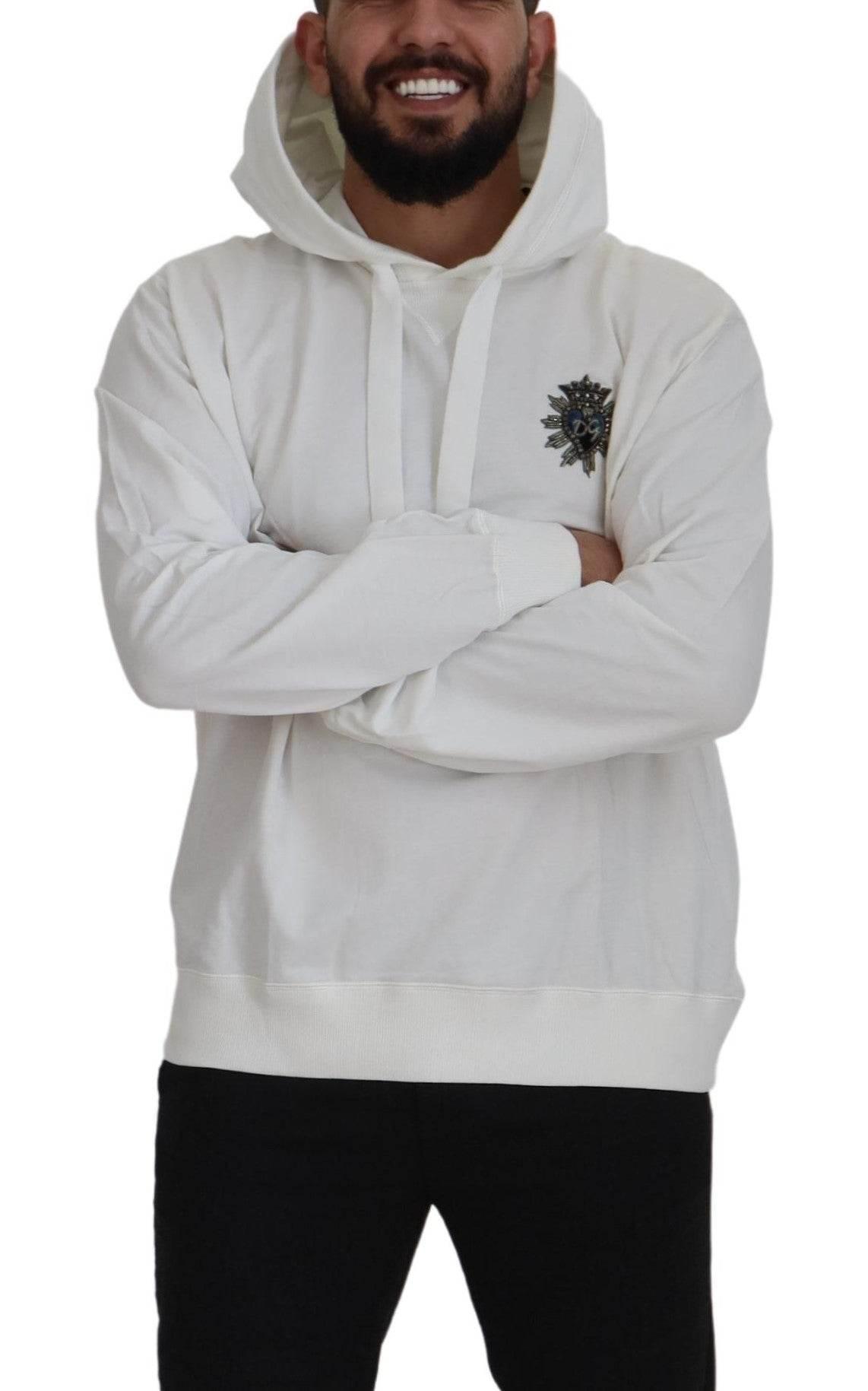 Dolce & Gabbana Stunning White Hooded Sweater - Hilstor