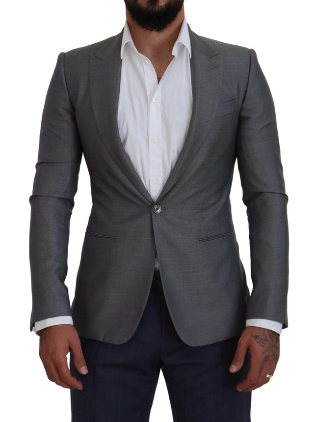 Dolce & Gabbana Elegant Light Gray Sicilia Blazer Jacket - Hilstor