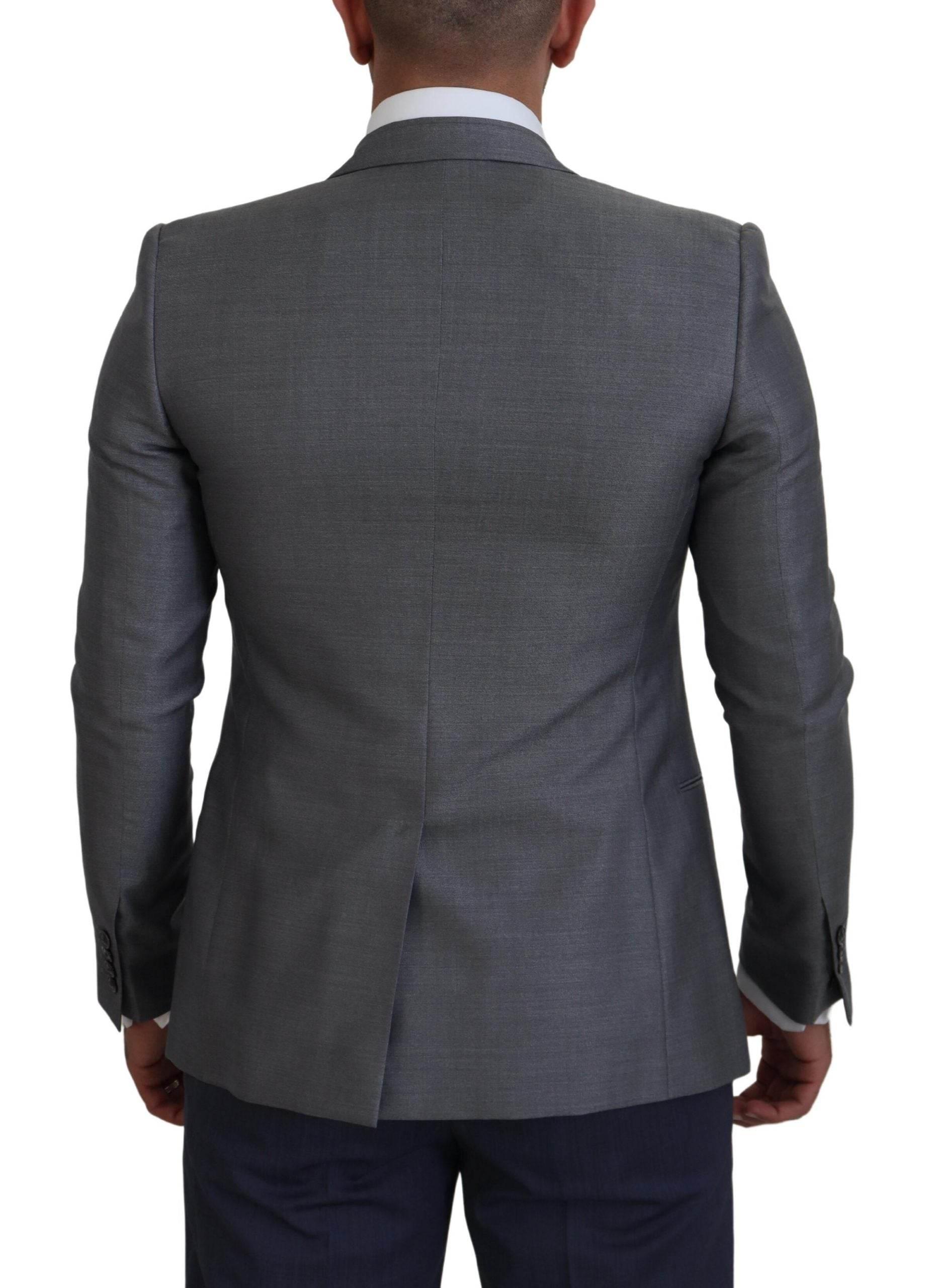 Dolce & Gabbana Elegant Light Gray Sicilia Blazer Jacket - Hilstor