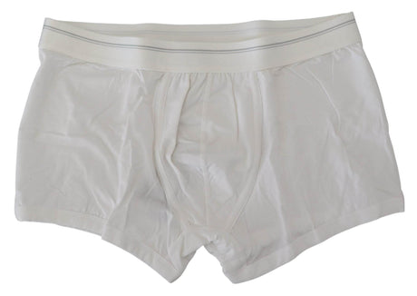 Dolce & Gabbana Elegant White Cotton Blend Boxer Shorts - Hilstor