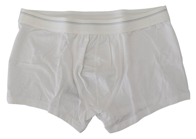 Dolce & Gabbana Elegant White Cotton Blend Boxer Shorts - Hilstor