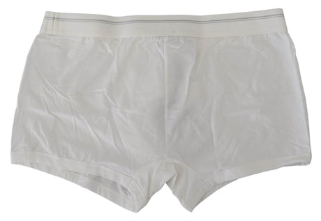 Dolce & Gabbana Elegant White Cotton Blend Boxer Shorts - Hilstor