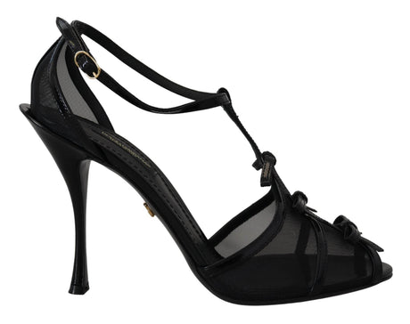 Dolce & Gabbana Black Stiletto High Heels Sandals Shoes - Hilstor