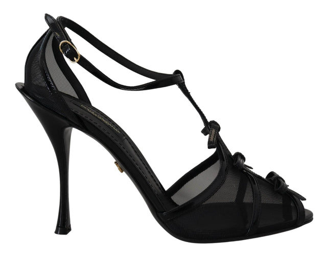 Dolce & Gabbana Black Stiletto High Heels Sandals Shoes - Hilstor