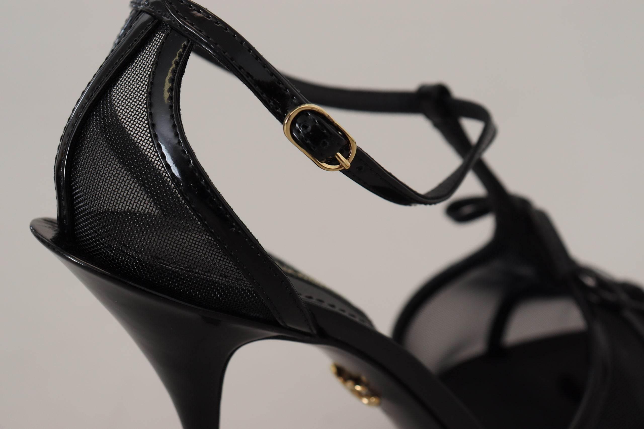 Dolce & Gabbana Black Stiletto High Heels Sandals Shoes - Hilstor