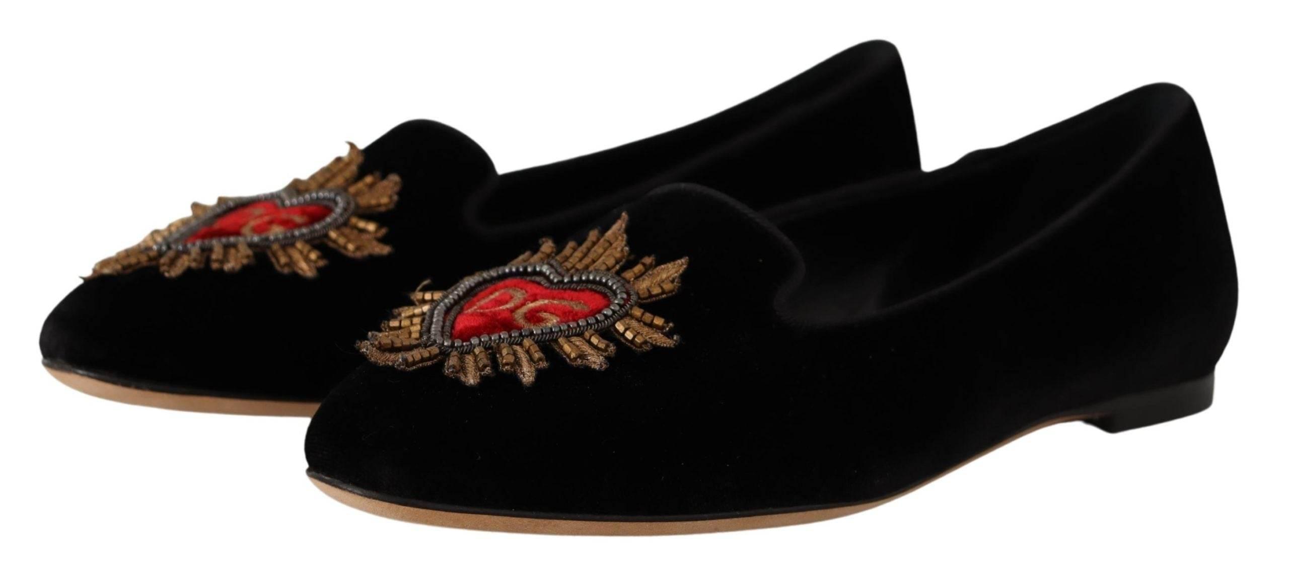 Dolce & Gabbana Elegant Patent Leather Flat Shoes - Hilstor