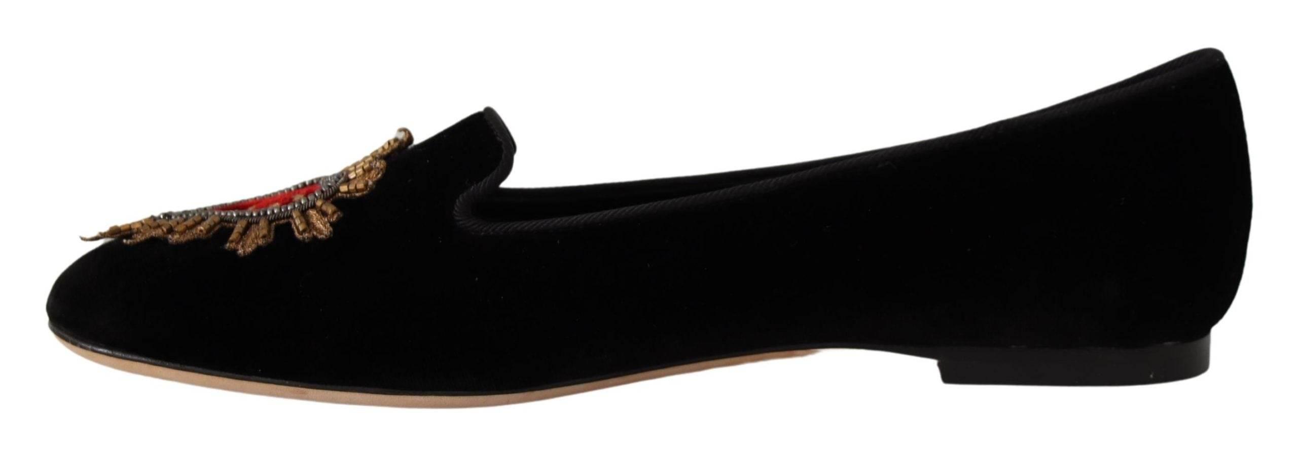 Dolce & Gabbana Elegant Patent Leather Flat Shoes - Hilstor