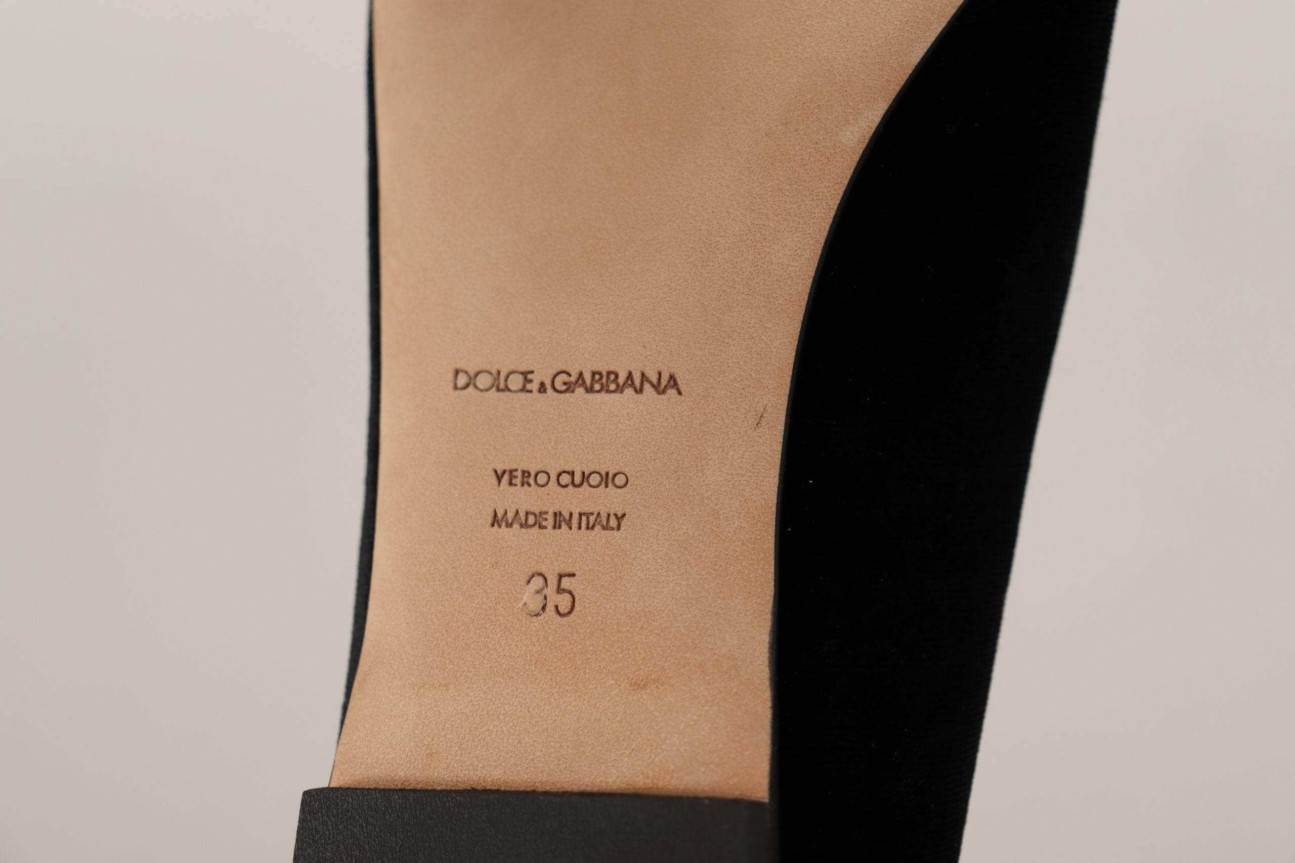 Dolce & Gabbana Elegant Patent Leather Flat Shoes - Hilstor