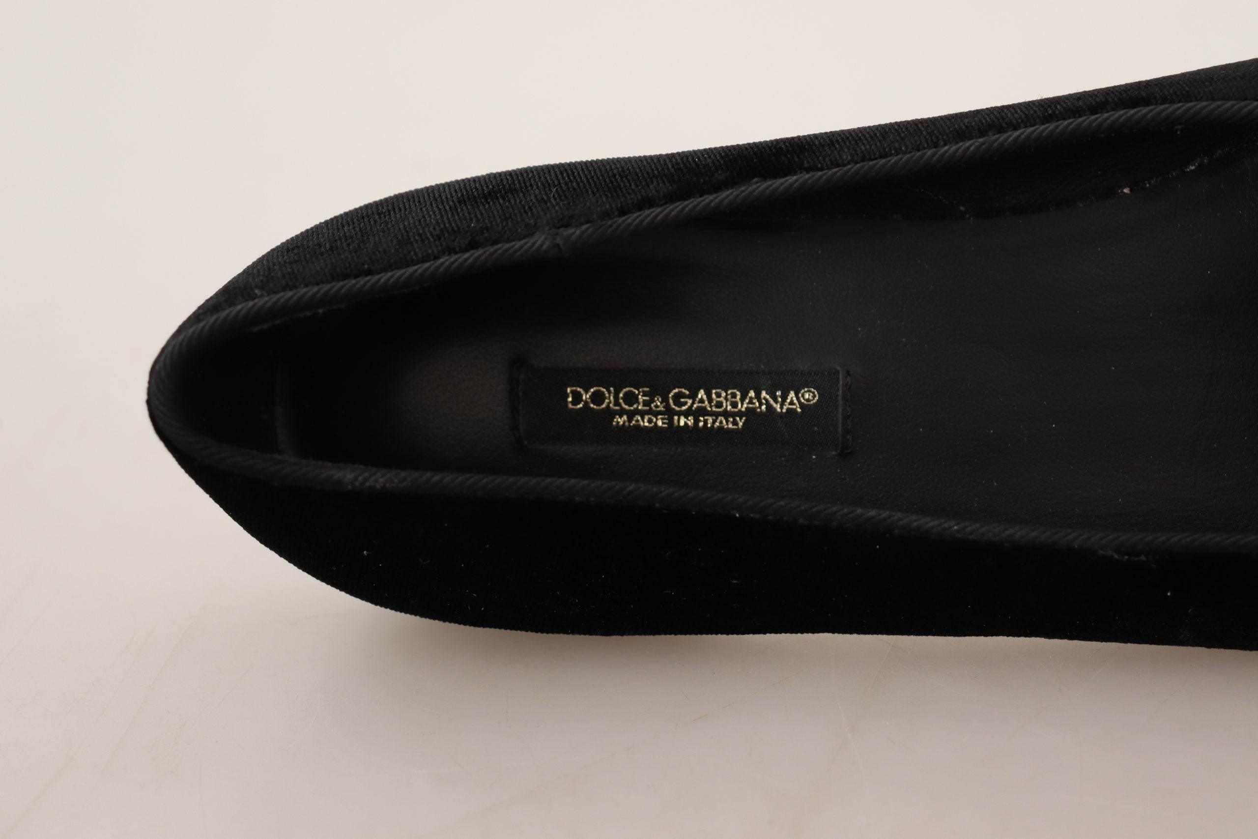 Dolce & Gabbana Elegant Patent Leather Flat Shoes - Hilstor