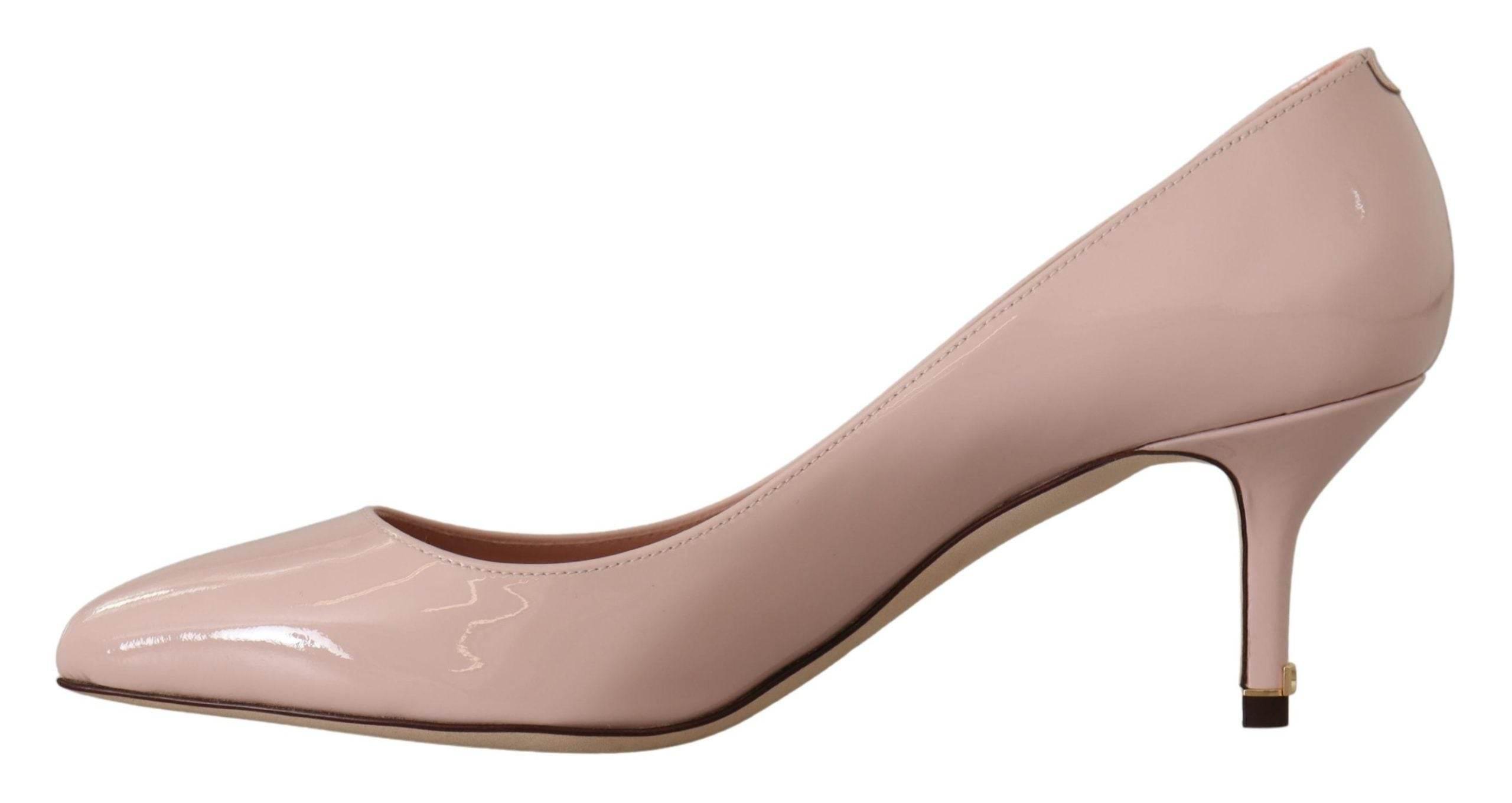 Dolce & Gabbana Elegant Patent Leather Heels in Pink - Hilstor