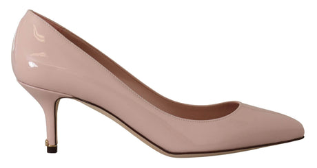 Dolce & Gabbana Elegant Patent Leather Heels in Pink - Hilstor