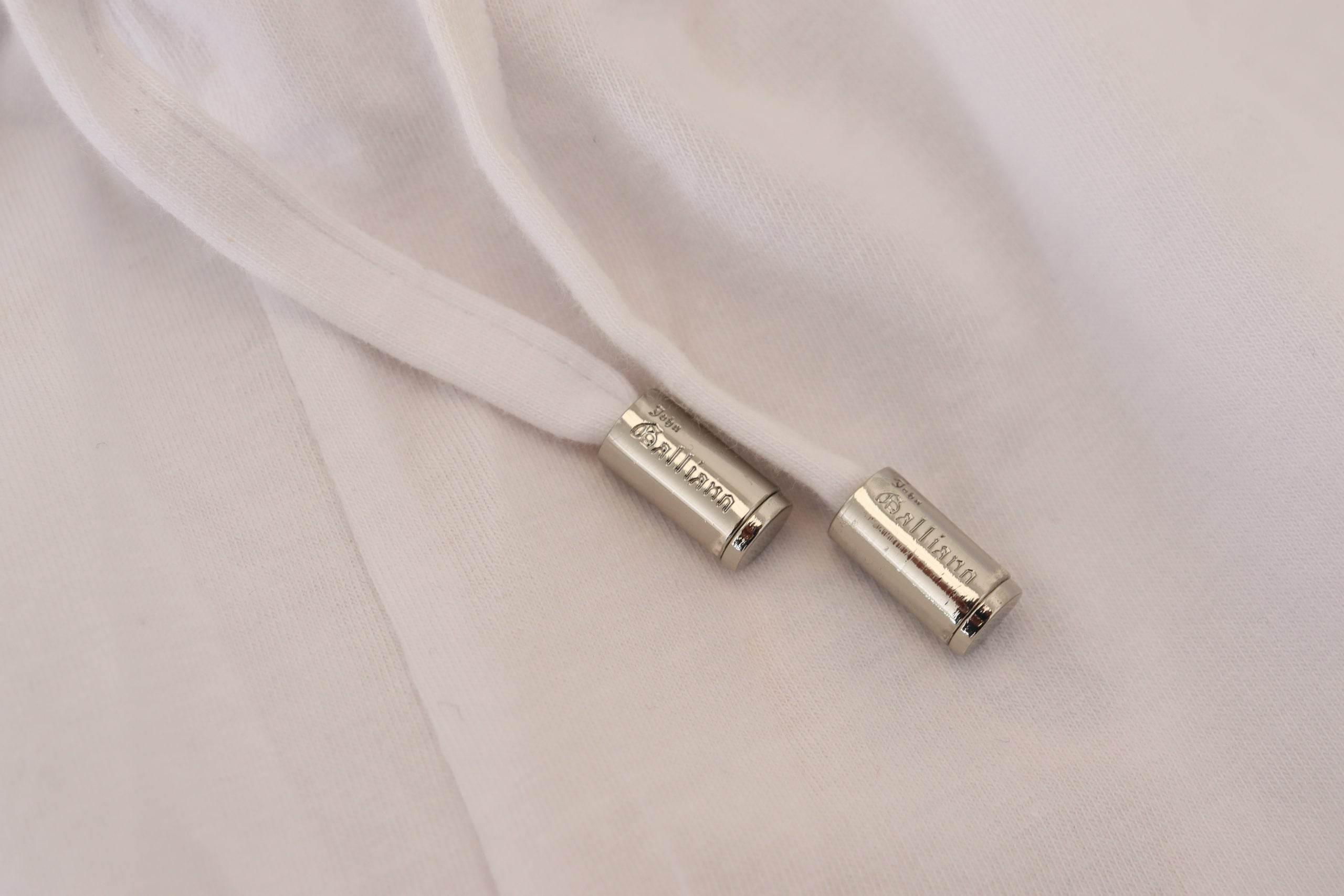 John Galliano White Cotton Logo Loose Men Pants - Hilstor