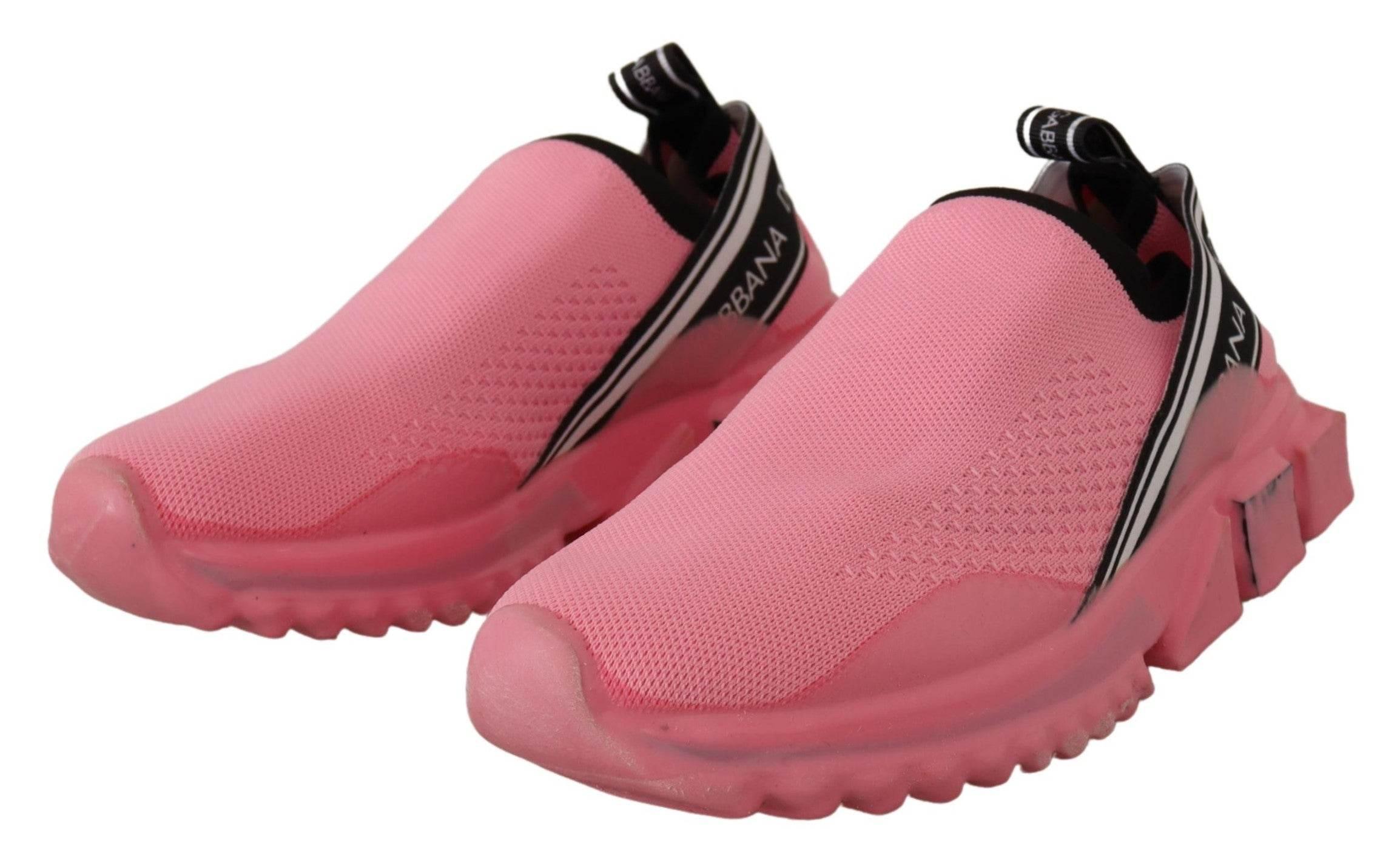 Dolce & Gabbana Chic Pink Sorrento Slip-On Sneakers - Hilstor