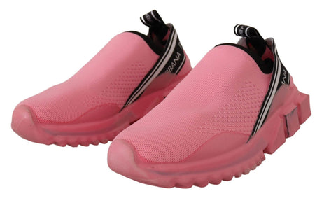 Dolce & Gabbana Chic Pink Sorrento Slip-On Sneakers - Hilstor