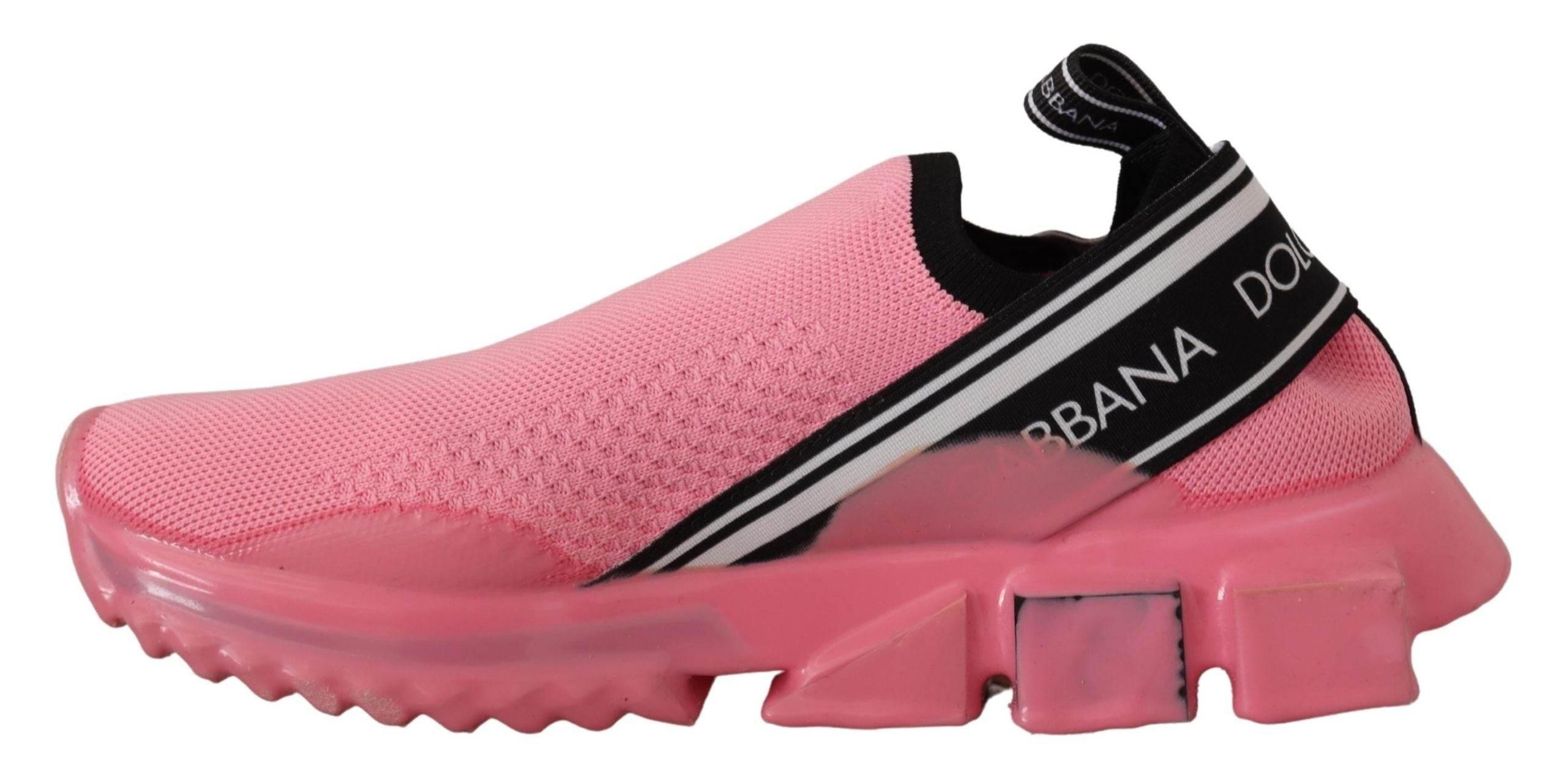 Dolce & Gabbana Chic Pink Sorrento Slip-On Sneakers - Hilstor