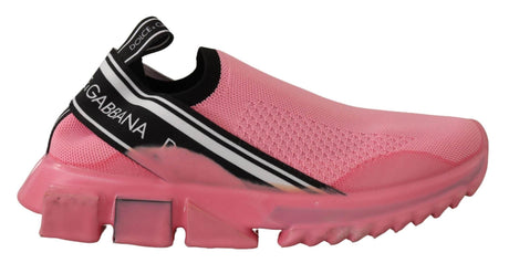 Dolce & Gabbana Chic Pink Sorrento Slip-On Sneakers - Hilstor