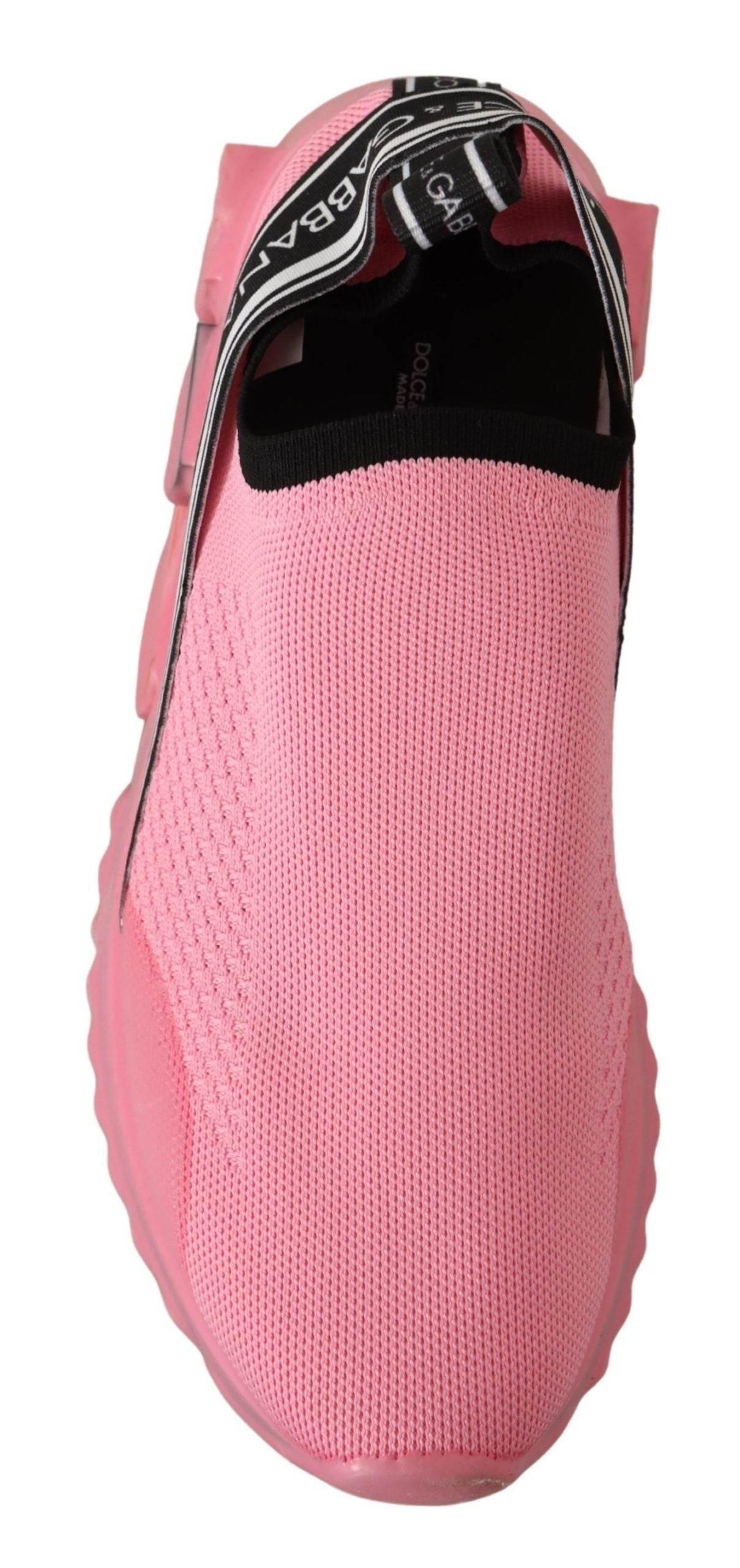 Dolce & Gabbana Chic Pink Sorrento Slip-On Sneakers - Hilstor