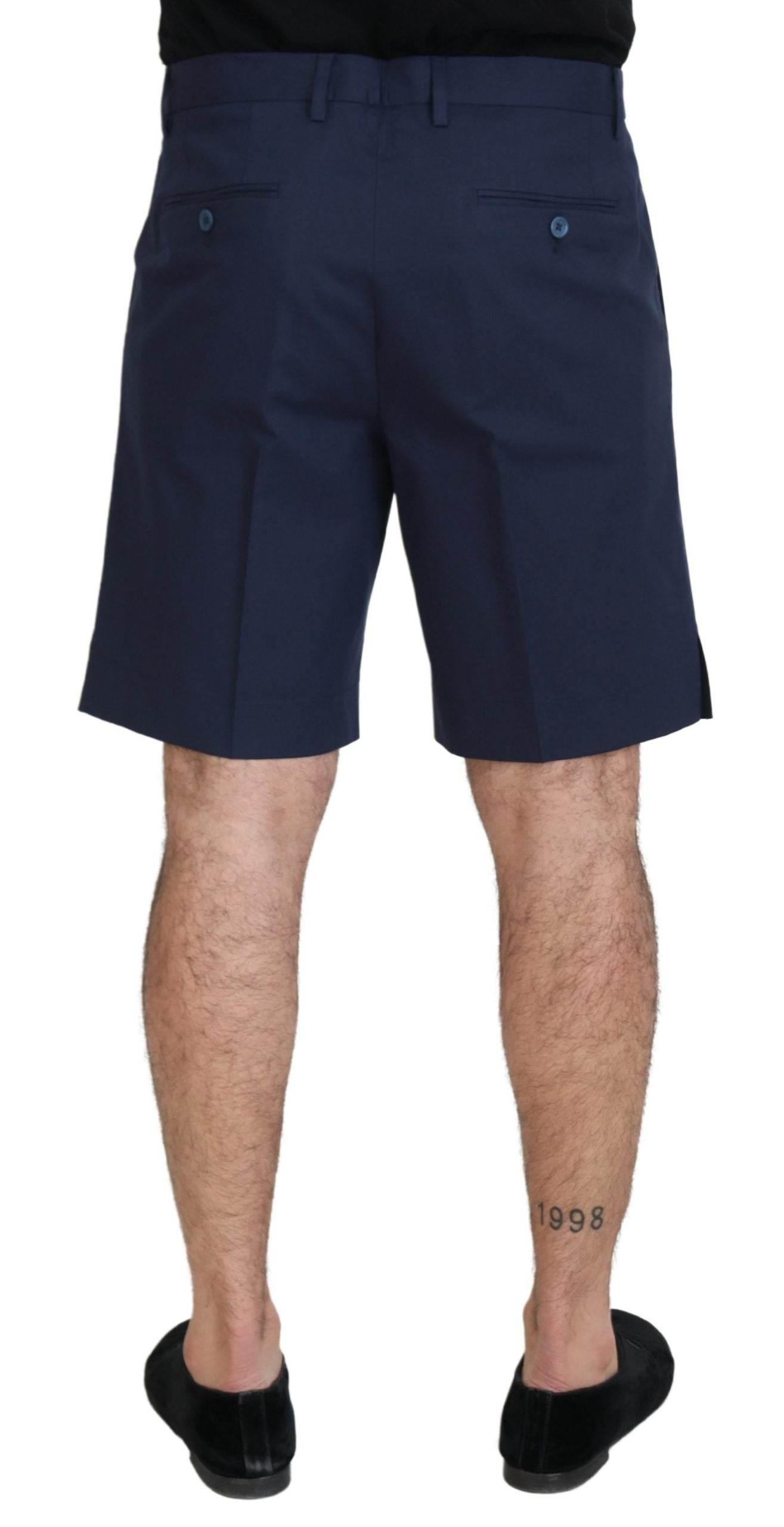Dolce & Gabbana Blue Chinos Cotton Stretch Casual Shorts - Hilstor