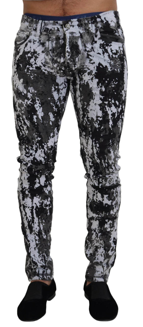 Dolce & Gabbana Multicolor Cotton Tie Dye Skinny Denim Jeans - Hilstor