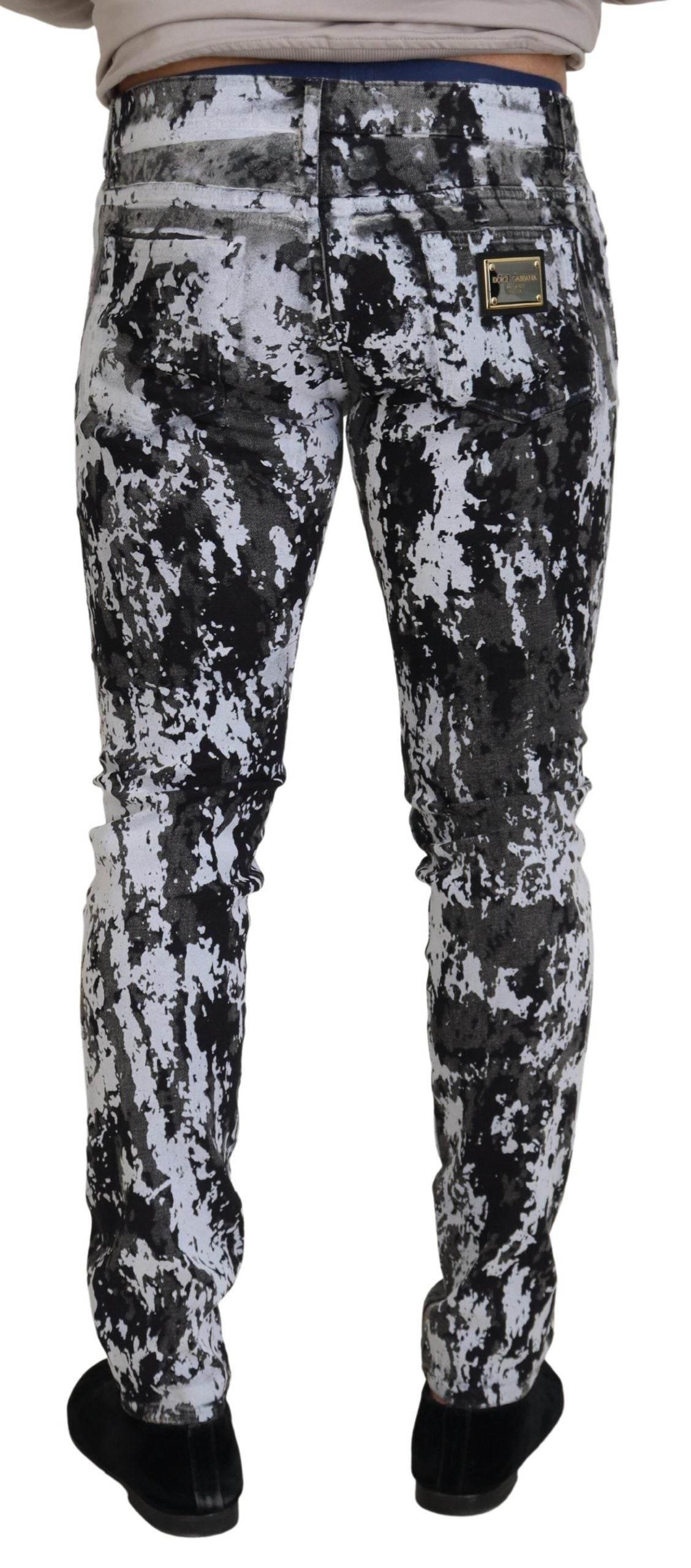 Dolce & Gabbana Multicolor Cotton Tie Dye Skinny Denim Jeans - Hilstor