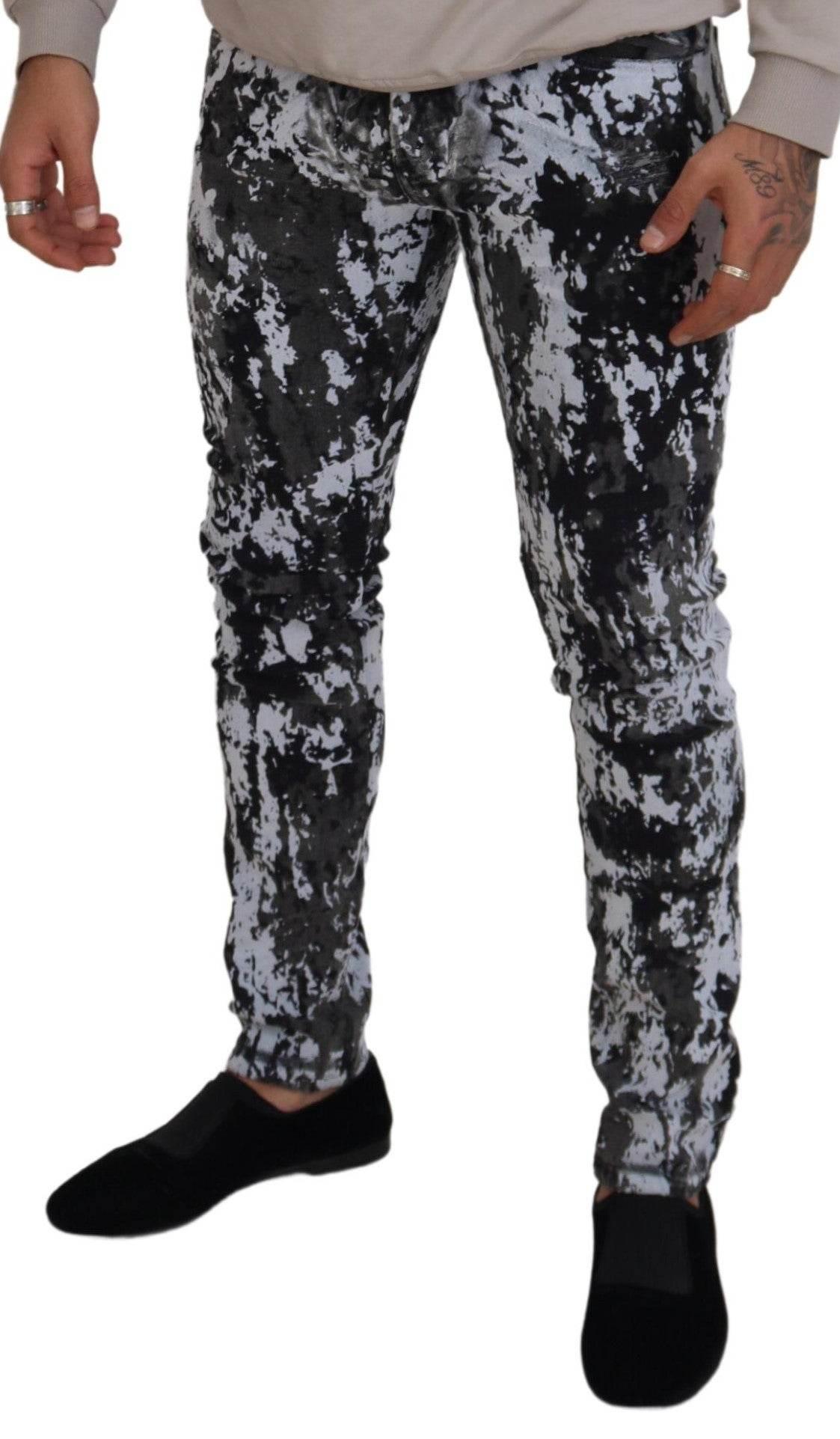 Dolce & Gabbana Multicolor Cotton Tie Dye Skinny Denim Jeans - Hilstor