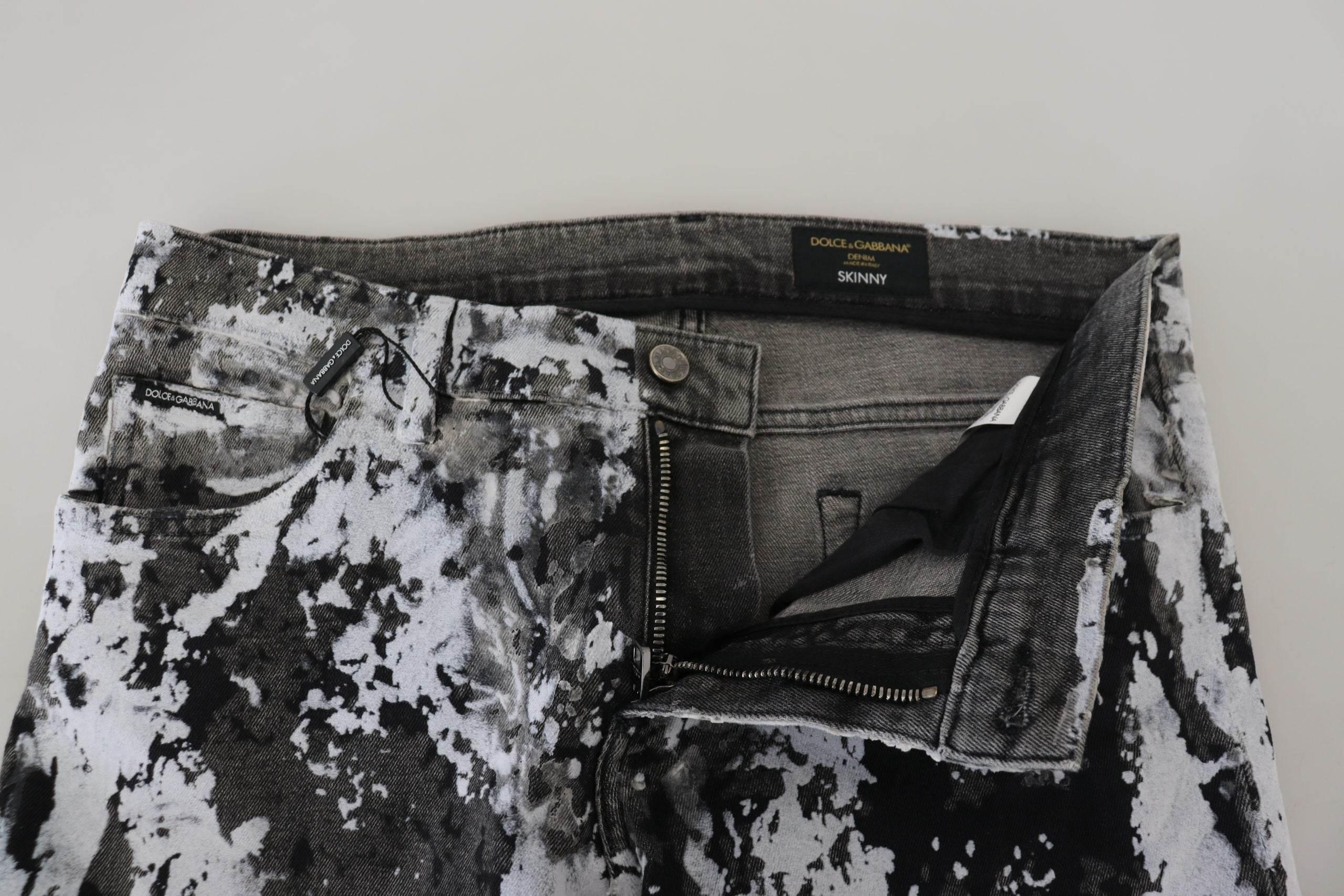 Dolce & Gabbana Multicolor Cotton Tie Dye Skinny Denim Jeans - Hilstor