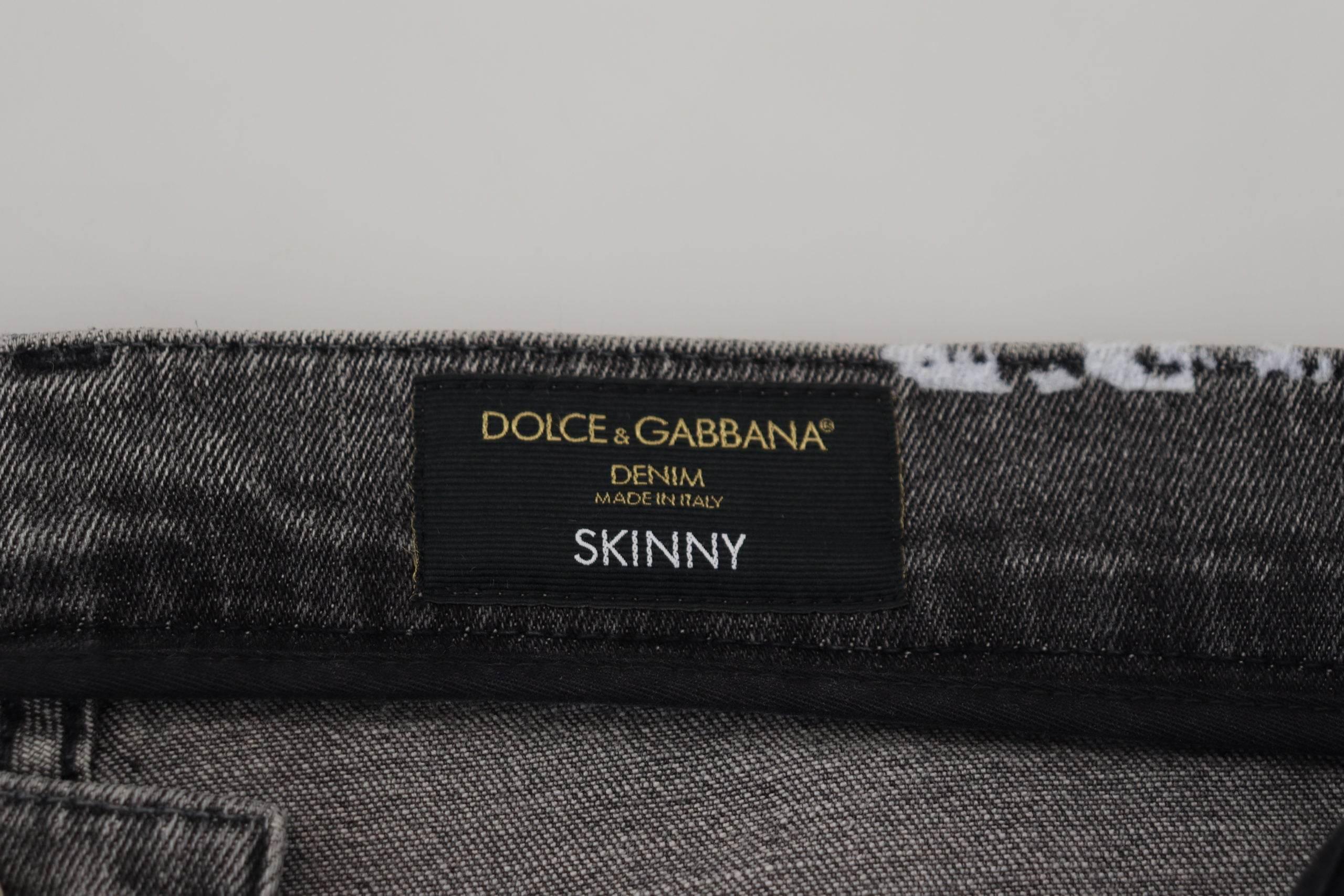 Dolce & Gabbana Multicolor Cotton Tie Dye Skinny Denim Jeans - Hilstor