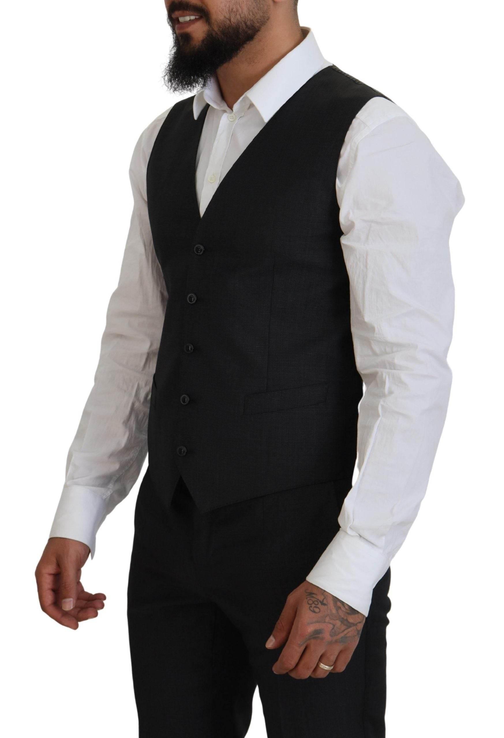 Dolce & Gabbana Gray MARTINI 3 Piece Slim Fit Suit - Hilstor