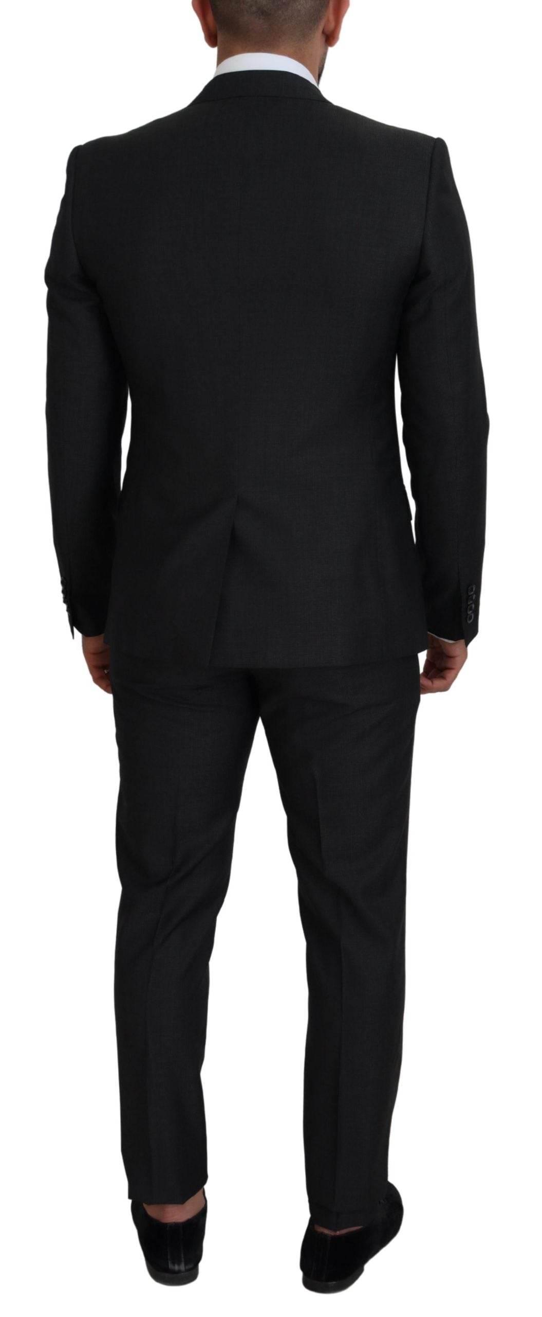 Dolce & Gabbana Gray MARTINI 3 Piece Slim Fit Suit - Hilstor