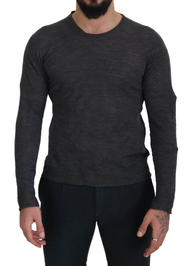 Costume National Gray Crewneck Pullover Sweater - Hilstor
