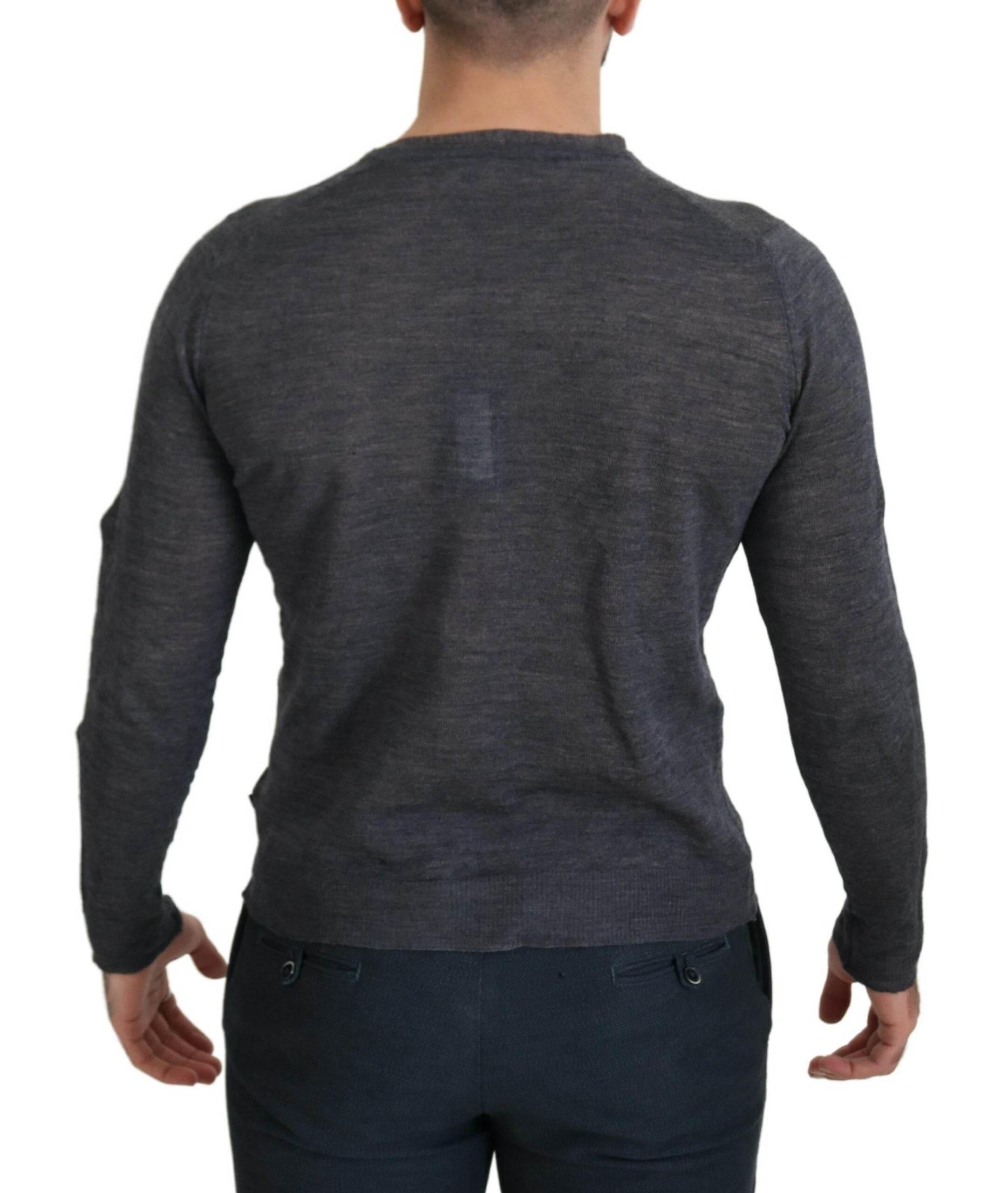 Costume National Gray Crewneck Pullover Sweater - Hilstor