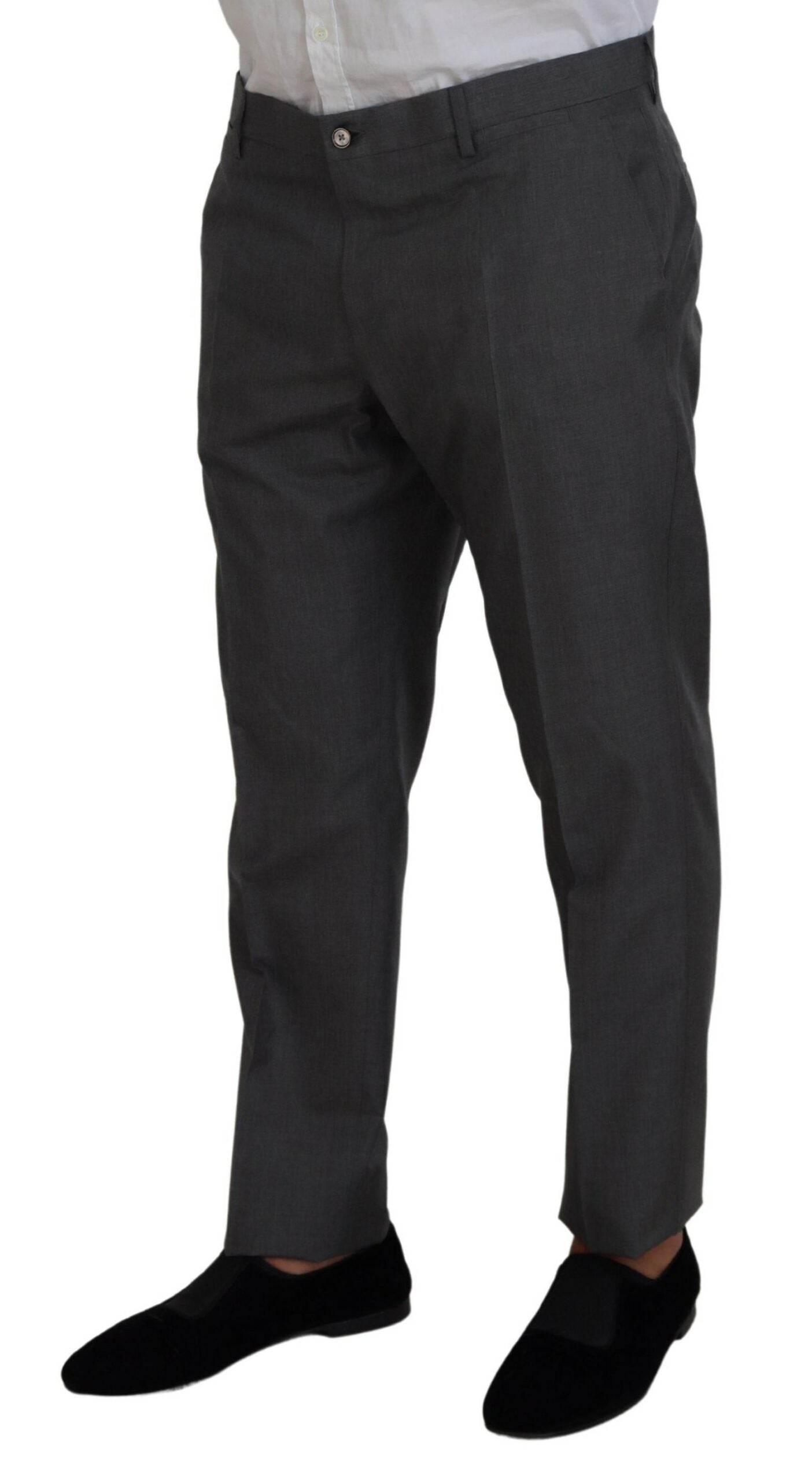 Dolce & Gabbana Gray MARTINI 3 Piece Slim Fit Suit - Hilstor