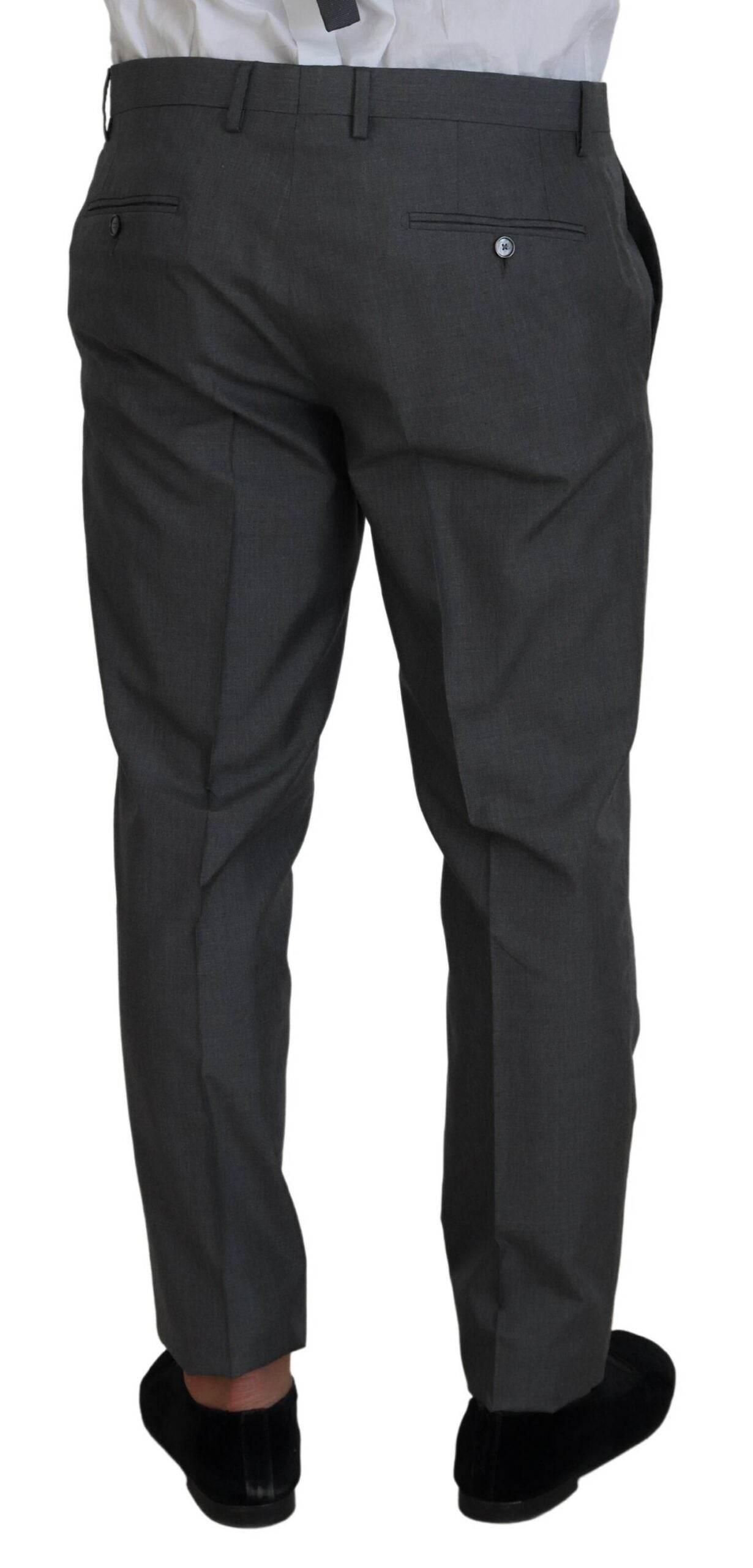 Dolce & Gabbana Gray MARTINI 3 Piece Slim Fit Suit - Hilstor