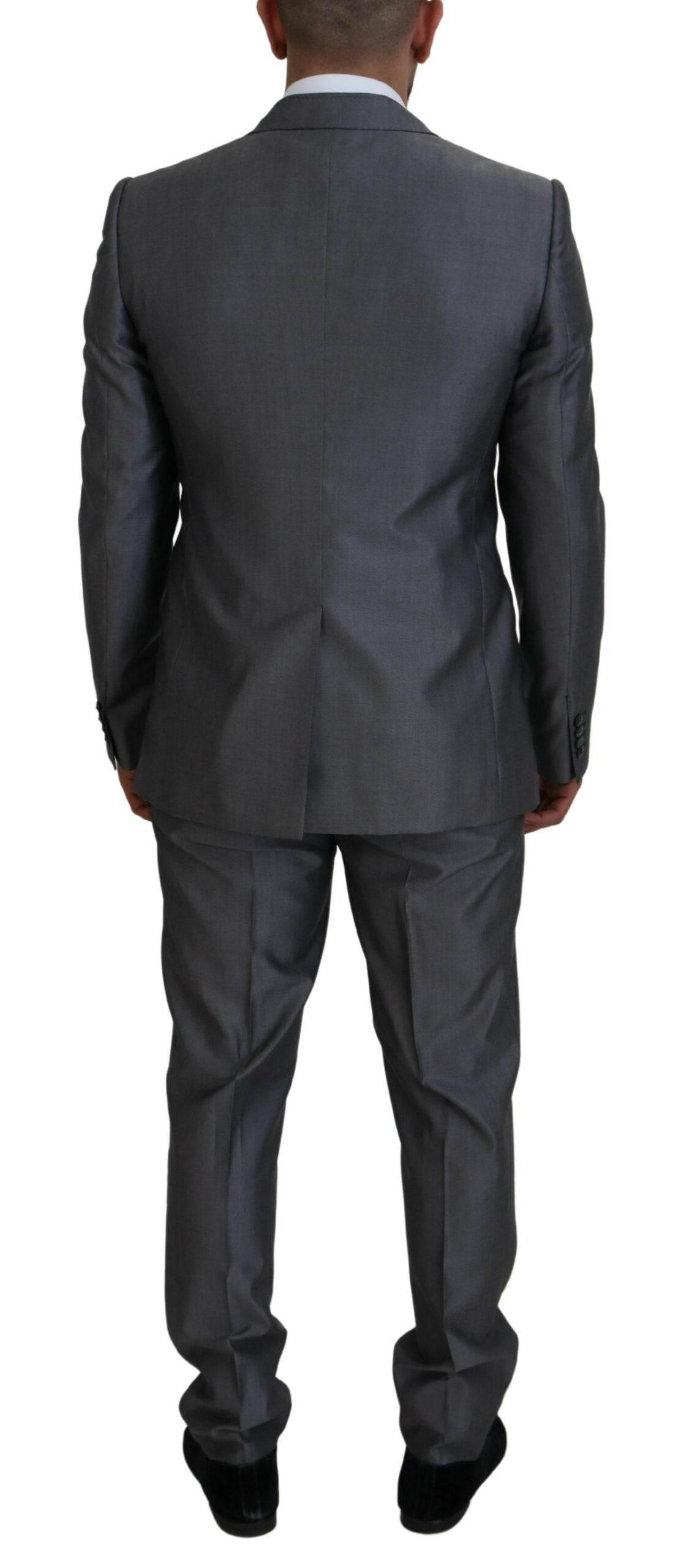 Dolce & Gabbana Gray SICILIA 3 Piece Slim Fit Suit - Hilstor