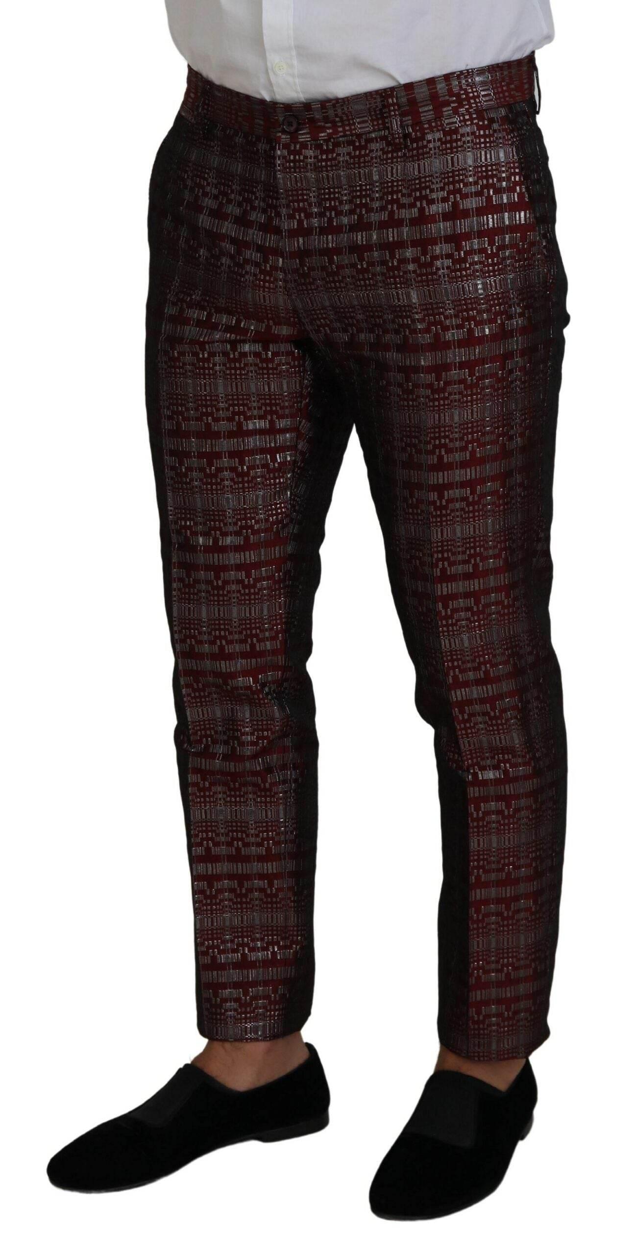 Dolce & Gabbana Bordeaux Fantasy Slim Fit Two-Piece Suit - Hilstor